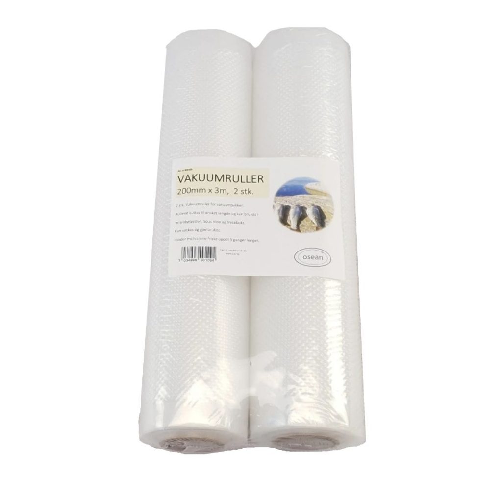 Osean vakuumpose rull 200mm x 3m 2 stk