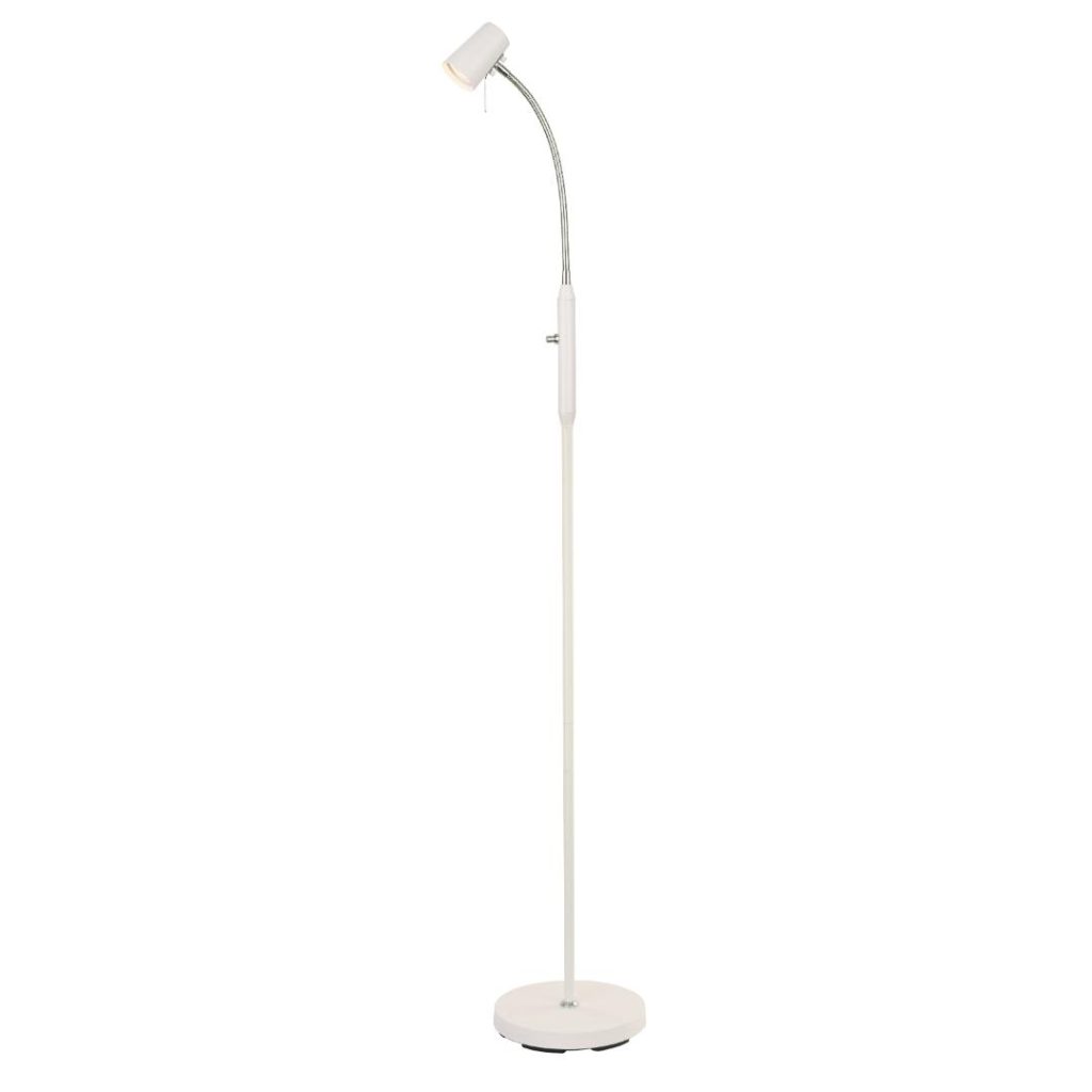 Pilot gulvlampe hvit/krom 50w gu10