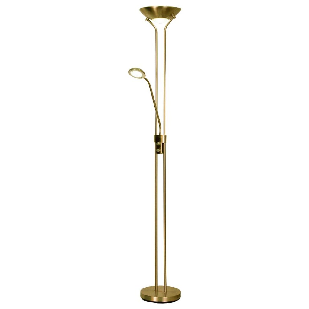 Nice gulvuplight antik 20w + 5w led dimm