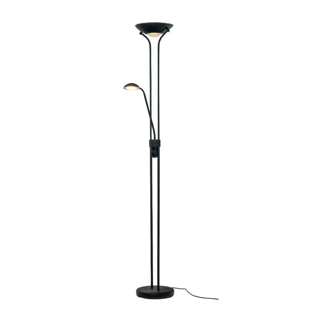 Nice gulvuplight svart 20w + 5w dimmere