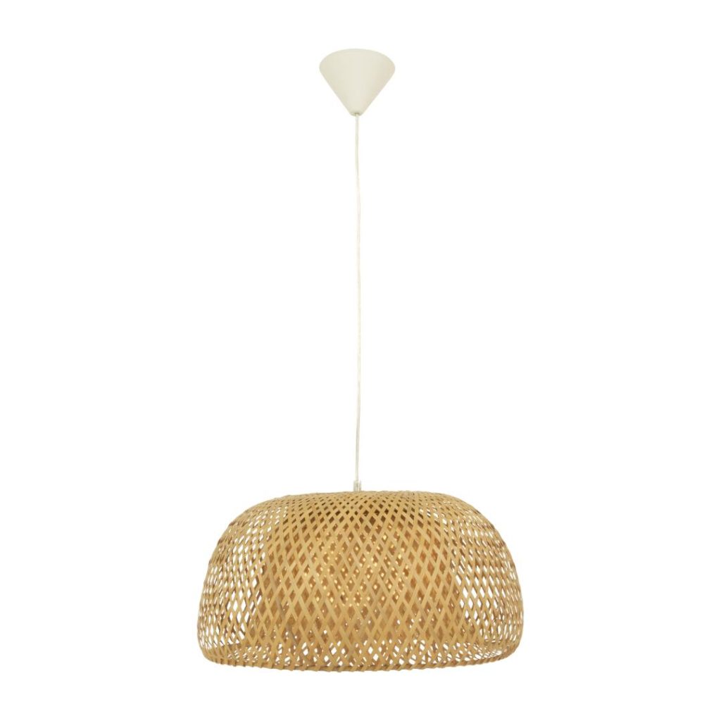 Malacca taklampe 45cm natur flettet bamb