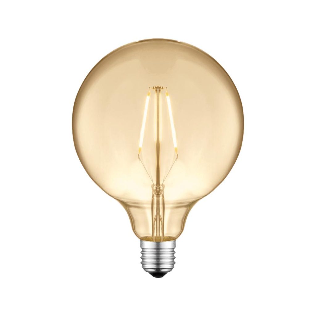 Aneta globe g125 2w led filament e27, am