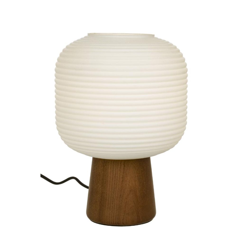 Aura bordlampe brunbeis/hvit e27
