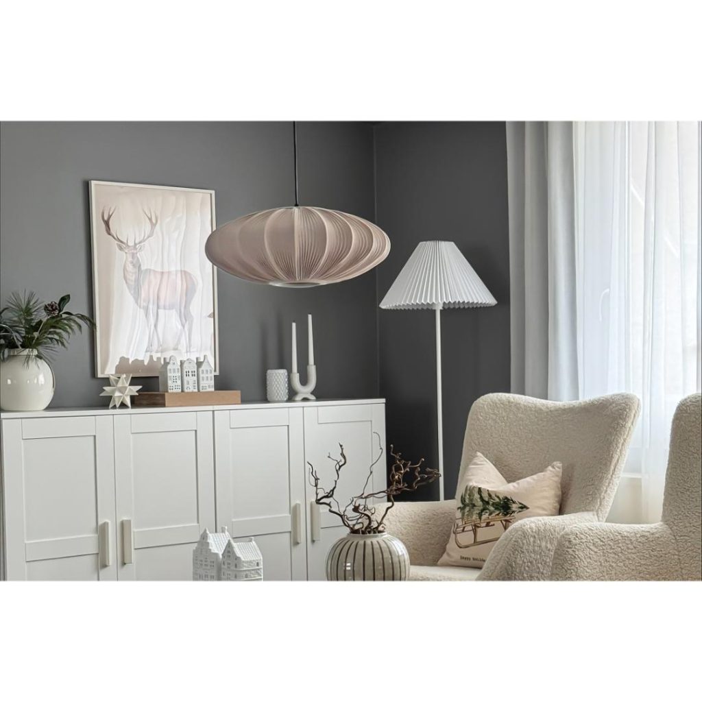 Mamsell taklampe 45cm varmgrå e27