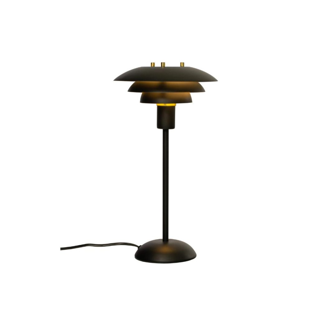 Epsilon bordlampe liten svart e14 detalj