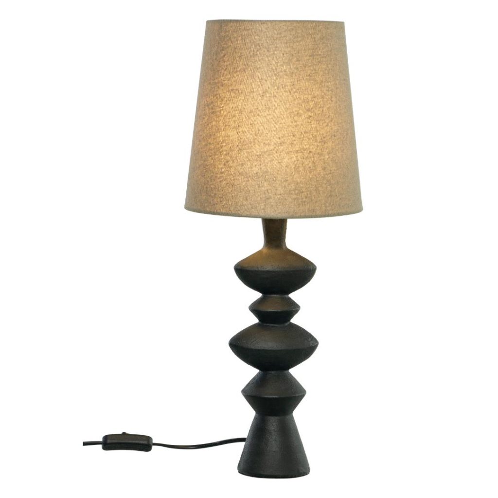 Nina bordslampa svart/brun e27 inkl. skæ