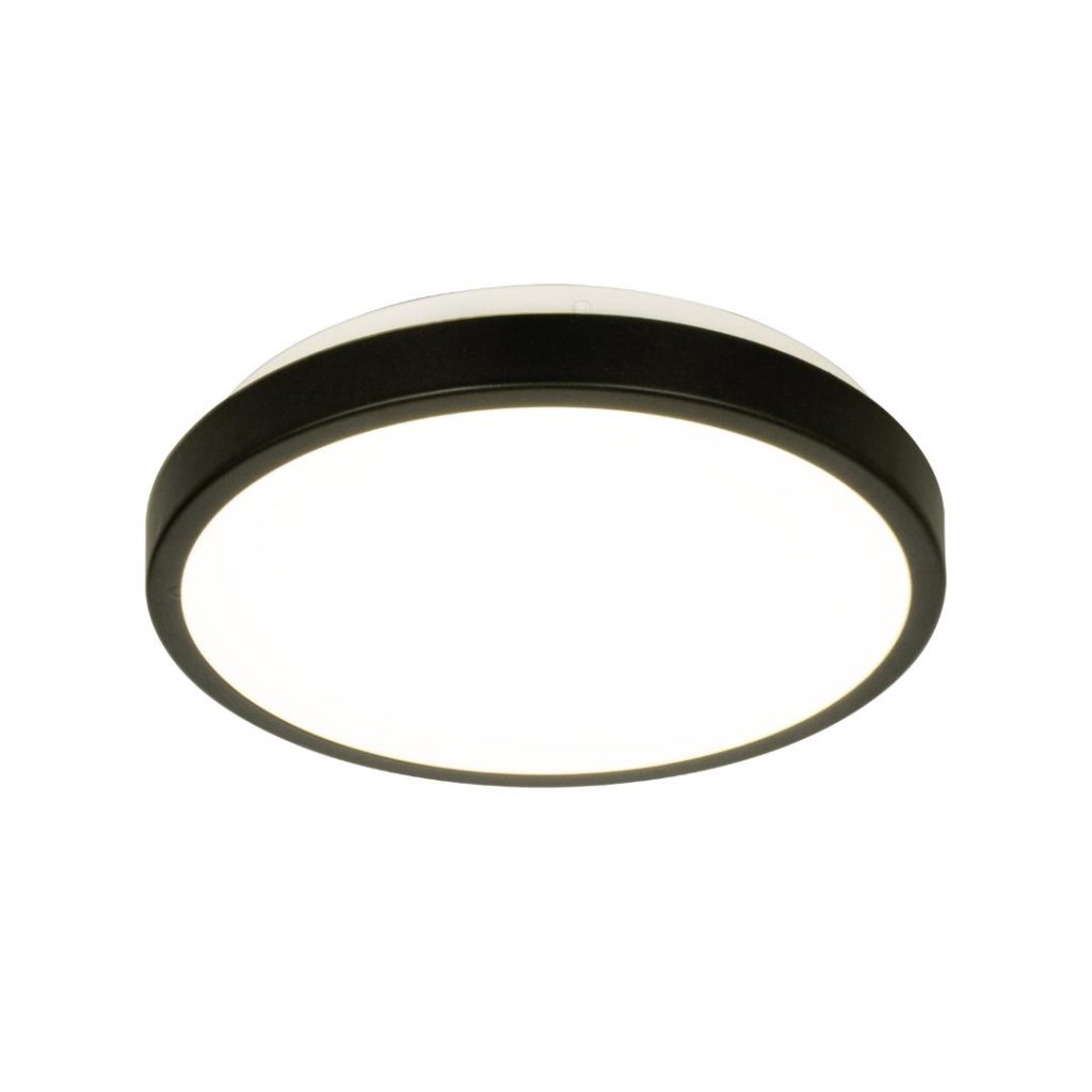 Veroli plafond bad svart ip44 led