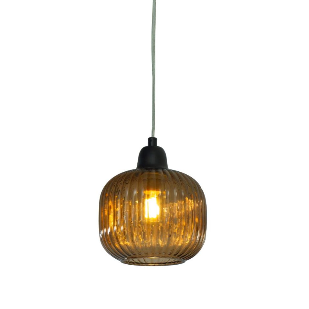 Elin vinduspendel stor svart/brun e14