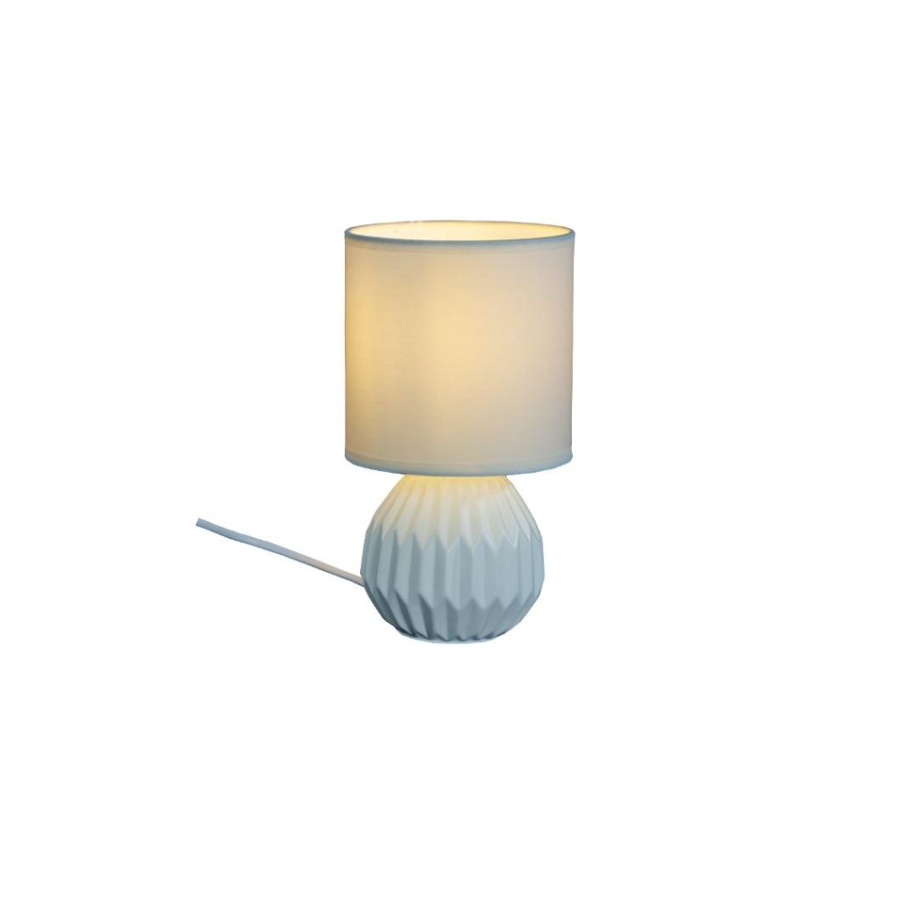 Charlotte bordlampe hvit e14 inkl. tekst