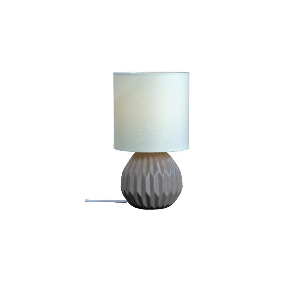 Charlotte bordlampe brun/hvit e14 inkl.