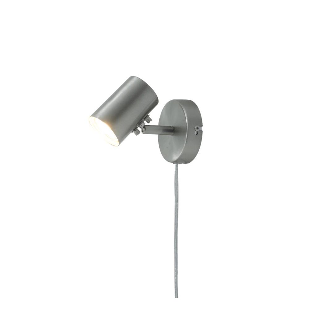 Hugin vegglampe stål gu10