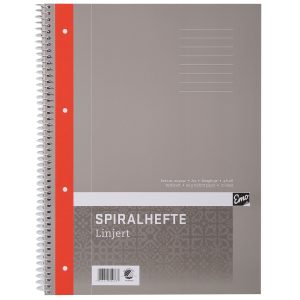 Spiralhefte emo a4 linjer 60g 70 blad