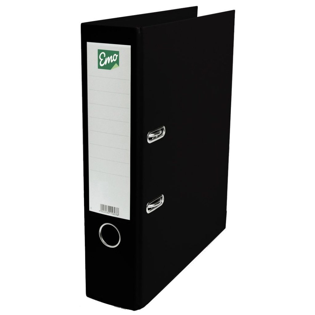 Brevordner emo a4 80mm skinne sort