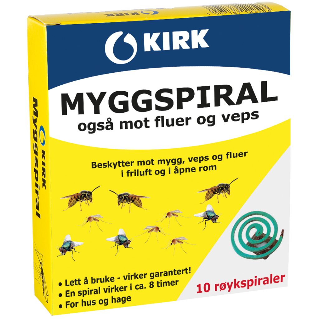 Myggspiral 10 spiraler + 2 stativ