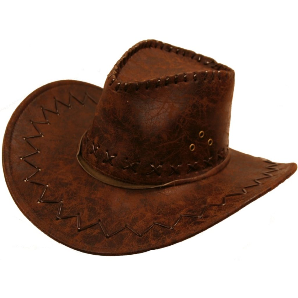 Cowboyhatt slitt variant ass brun/svart