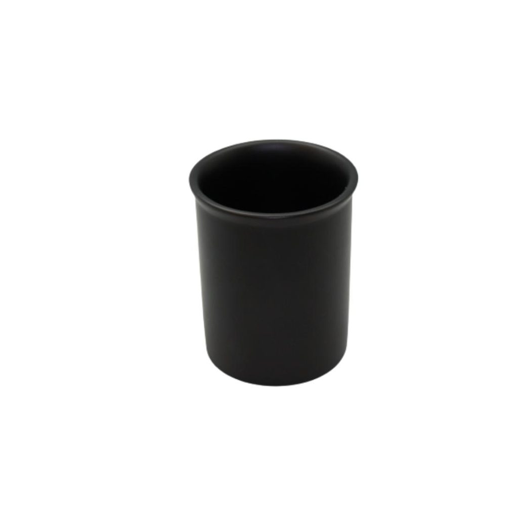 Tannglass sort matt m/bambus i polyresin