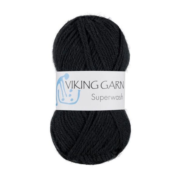 Viking Superwash, farge 103 Sort