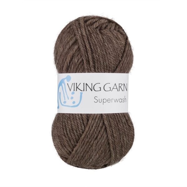 Viking Superwash, farge 108 Mørk Brun
