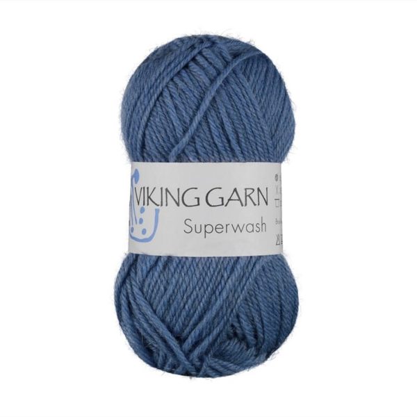 Viking Superwash, farge 123 Mellomblå