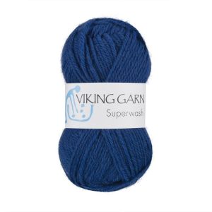 Garn viking superwash 125 kongeblå