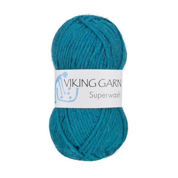 Viking Superwash, farge 129 Mørk Turkis