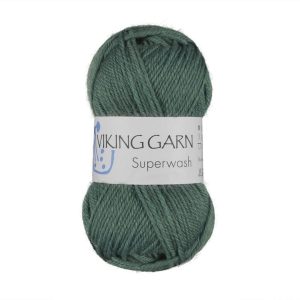 Garn viking superwash 134 blågrønn