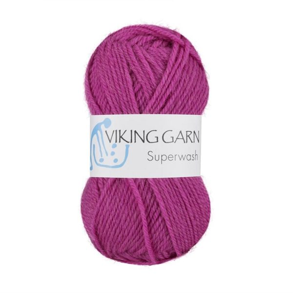 Viking Superwash, farge 174 Mørk Rosa