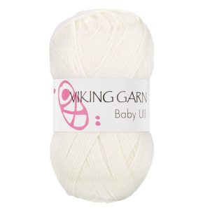 Garn viking baby ull 300 hvit