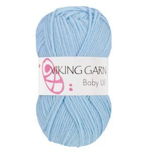 Garn viking baby ull 324 lys blå