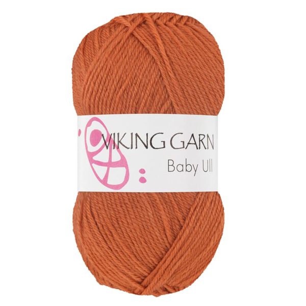 Viking Baby Ull, farge 344 Brent Oransje