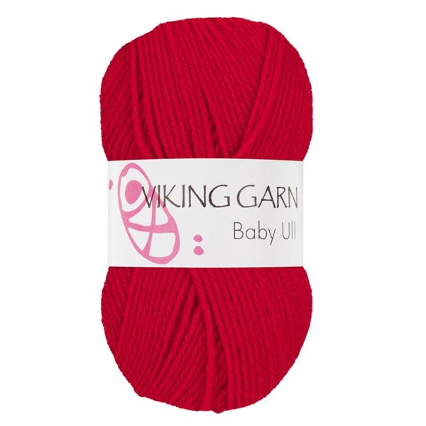 Viking Baby Ull, farge 350 Rød