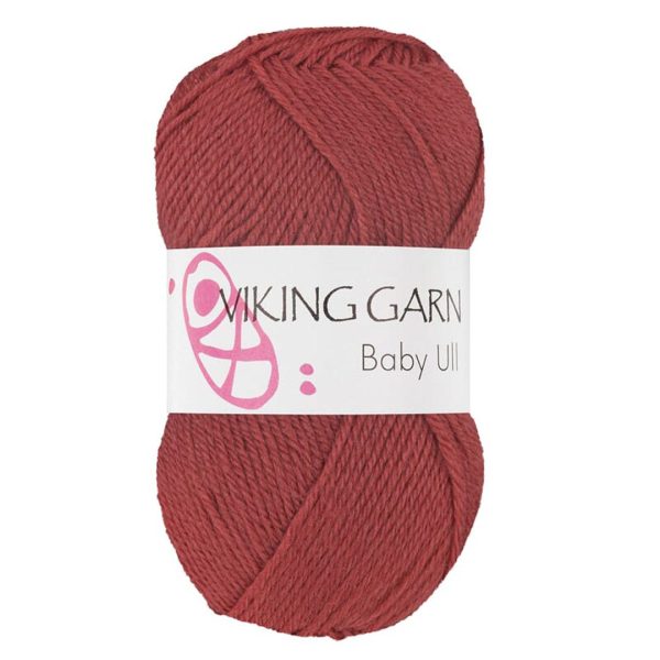 Viking Baby Ull, farge 357 Lys Burgunder