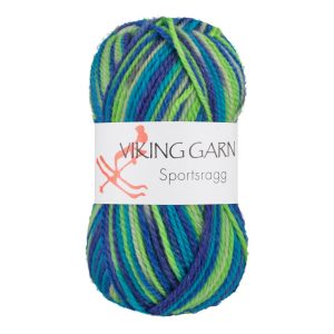 Garn viking sportsragg 552 turkis/grønn/