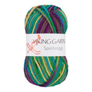 Garn viking sportsragg 592 lilla/gul/grø