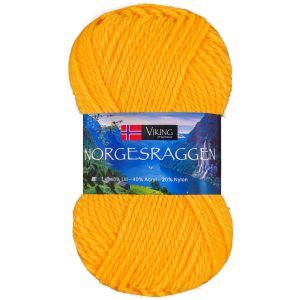 Garn viking norgesraggen 845 gul 845