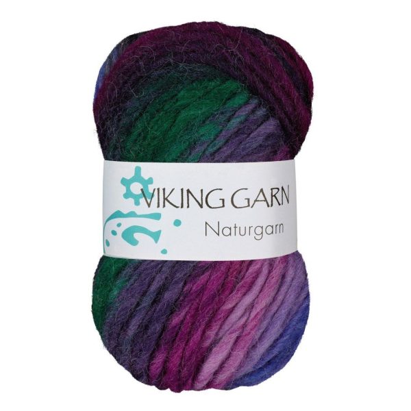 Viking Naturgarn, farge 658 Multi Lilla Gr