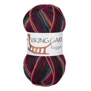 Garn viking raggen 756 lilla/mørkgrå