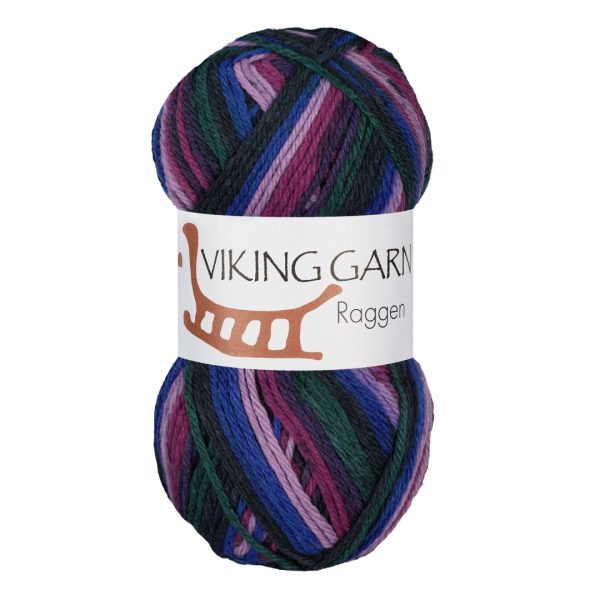 Viking Raggen, farge 759 Multi Lilla Rosa