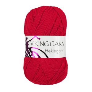 Garn viking heklegarn 12/4 850 rød