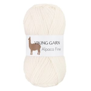 Garn viking alpaca fine 600 hvit