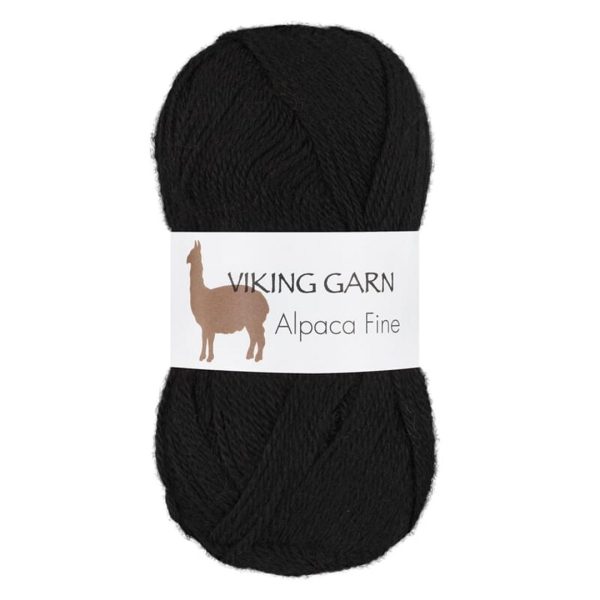 Viking Alpaca Fine, farge 605 Svart