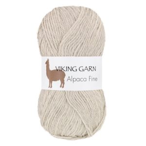 Garn viking alpaca fine 612 perle grå