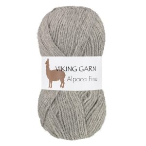 Garn viking alpaca fine 613 lys grå