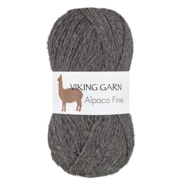 Viking Alpaca Fine, farge 615 Mørk Grå
