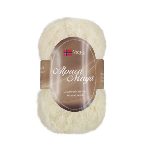 Viking Alpaca Maya, farge 702 Naturhvit