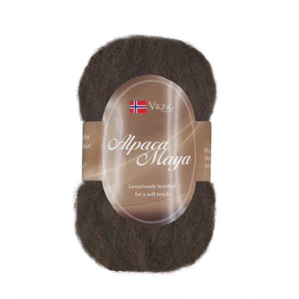 Viking Alpaca Maya, farge 718 Mørk Brun