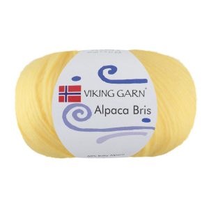 Garn viking alpaca bris 340 lys gul