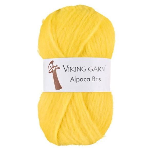 Viking Alpaca Bris, farge 344 Sterk Gul