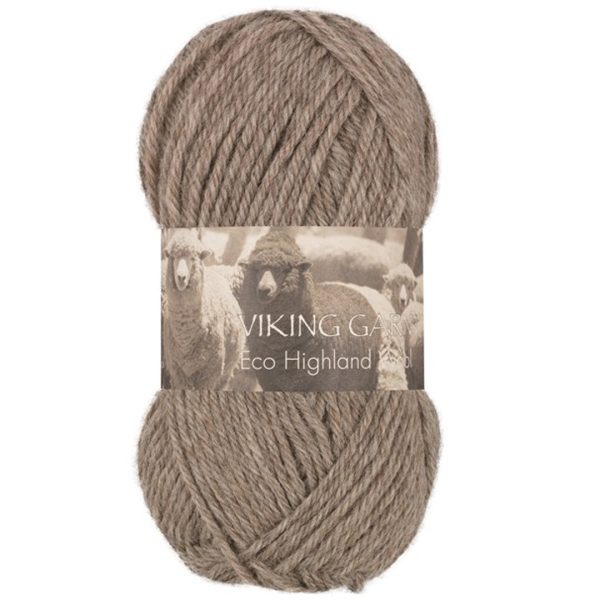 Viking Highland Eco Wool, farge 209 Lys Brun