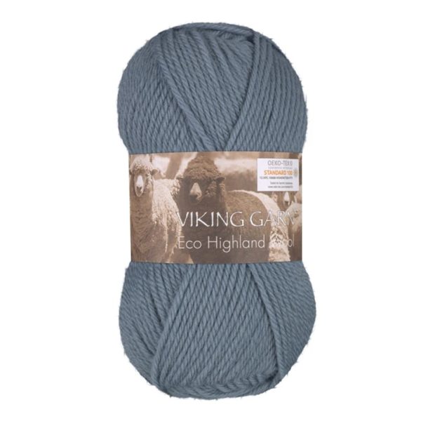 Viking Highland Eco Wool, farge 210 Gråblå